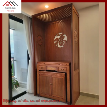 Tủ thờ gỗ hương xịn – Lựa chọn hoàn hảo cho không gian thờ cúng linh thiêng